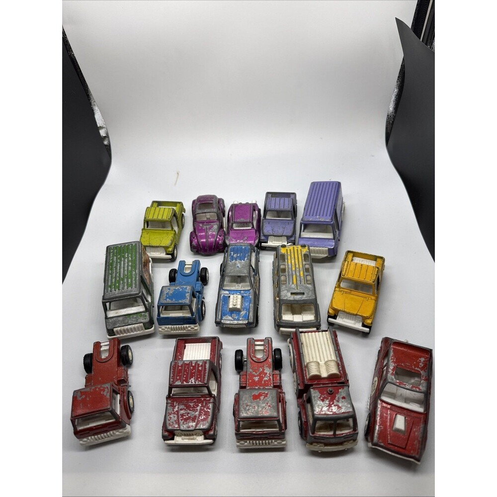 Vintage Tootsietoy Diecast Toy Cars Trucks Lot of 15 1960s 1970s USA Made TLC